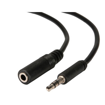 Product Καλώδιο 3.5mm Αρσενικό Powertech Σε Θηλυκό Cab-J009 3m Μαύρο base image