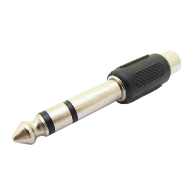 Product Αντάπτορας Powertech stereo 6.35mm σε RCA CAB-J024, μαύρος, 5τμχ base image
