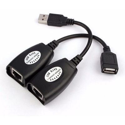 Product Αντάπτορας Δικτύου USB Powertech CAT 5/5a/6 σε CAB-N098, μαύρος base image