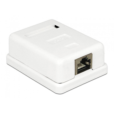 Product Επιτοίχια πρίζα Powertech δικτύου 1 θύρας, Cat.6 UTP, λευκή base image