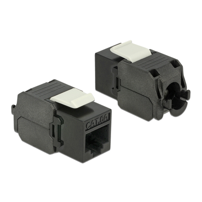 Product Αξεσουάρ Δικτύου Powertech Keystone module RJ45 female CAB-N150, Cat.6Α UTP 180°, μαύρο base image