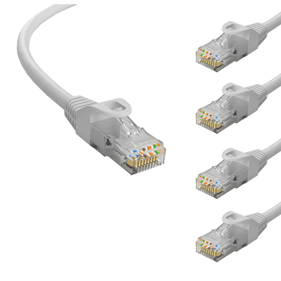 Product Καλώδιο Δικτύου Powertech CAB-N415-5, Cat 6 U/UTP, CCA, 250Hz, 1m, γκρι, 5τμχ base image