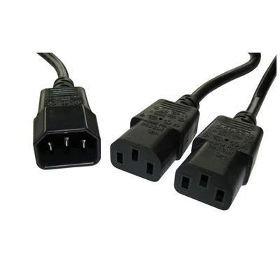 Product Καλώδιο Τροφοδοσίας Powertech CAB-P008 F/2xM 3pin, 1.5m, μαύρο base image