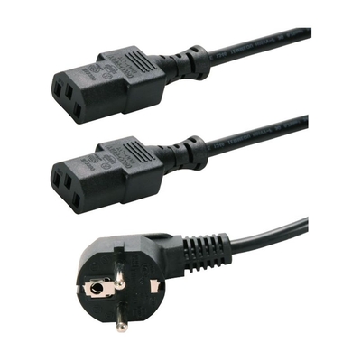 Product Καλώδιο Τροφοδοσίας Powertech PC για σύνδεση 2 συσκευών P009, 3pin, 1.5m base image