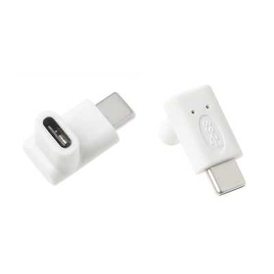 Product Αντάπτορας USB Powertech USB-C αρσενικό σε θηλυκό CAB-U099, 90°, λευκός base image