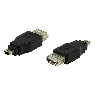Product Αντάπτορας USB Powertech σε USB Mini CAB-U141, μαύρος base image