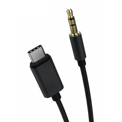 Product Καλώδιο USB Powertech USB-C σε 3.5mm CAB-UC017, 1m, μαύρο base image