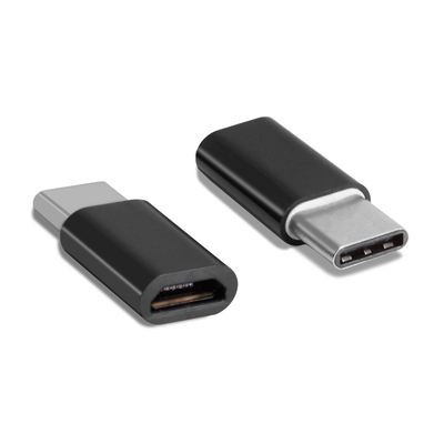Product Αντάπτορας USB Powertech Type-C σε Micro USB θηλυκό CAB-UC019, μαύρος base image