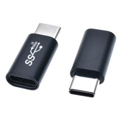 Product Αντάπτορας USB Powertech Type-C CAB-UC063, αρσενικό σε θηλυκό, 10Gbps, μαύρος base image