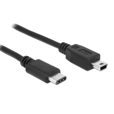 Product Καλώδιο USB-C Powertech σε USB Mini CAB-UC079, 1.5m, μαύρο base image