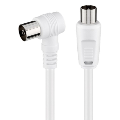 Product Καλώδιο Κεραίας RF Powertech αρσενικό - RF θηλυκό CAB-V040, γωνιακό, λευκό, 1.5m base image