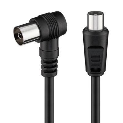 Product Καλώδιο Κεραίας RF Powertech αρσενικό - RF θηλυκό CAB-V041, γωνιακό, Μαύρο, 1.5m base image