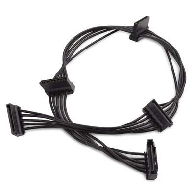 Product Καλώδιο SATA Powertech 15pin σε 4x SATA 15pin CAB-W038, 40cm, μαύρο base image
