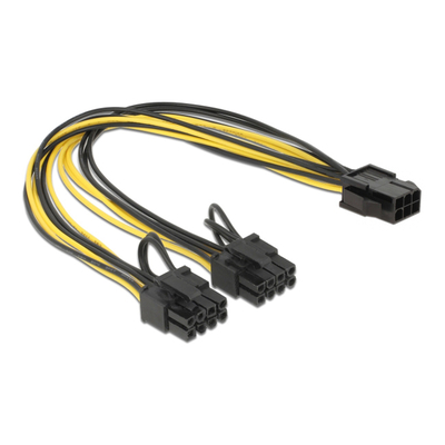 Product Καλώδιο Powertech PCIe 6pin σε 2x 8pin CAB-W044, 30cm base image