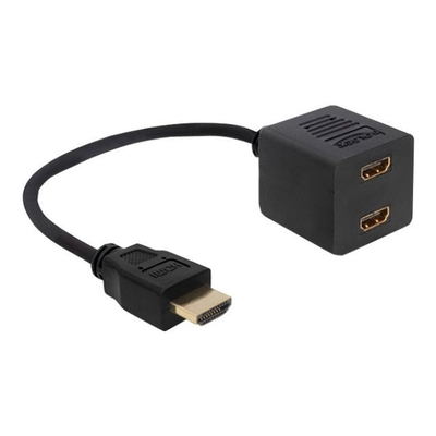 Product Αντάπτορας HDMI Delock High Speed with Ethernet - Video-/Audio-Splitter - 2 ports base image