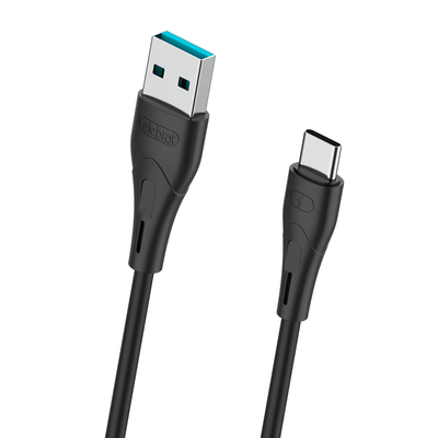 Product Καλώδιο Usb-C Celebrat Σε Usb Cb-18t 15w 3a 480mbps 1m Μαύρο base image