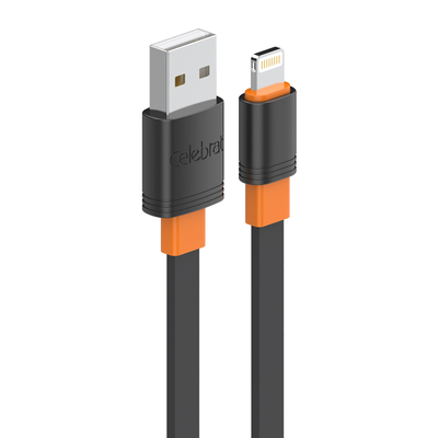 Product Καλώδιο Lightning Celebrat σε USB CB-33L, flat, 12W, 1m, μαύρο base image