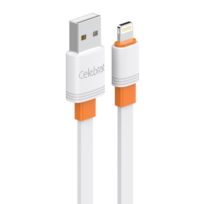 Product Καλώδιο Lightning Celebrat σε USB CB-33L, flat, 12W, 1m, λευκό base image