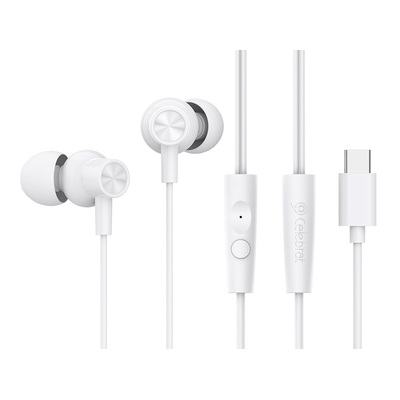 Product Handsfree Ακουστικά Celebrat G38, USB-C σύνδεση, 10mm, 1.2m, Λευκά base image