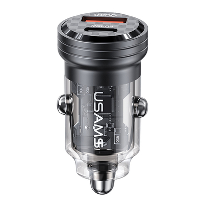 Product Φορτιστής Αυτοκινήτου Usams US-CC175, USB & USB-C, 45W, QC & PD, μαύρος base image