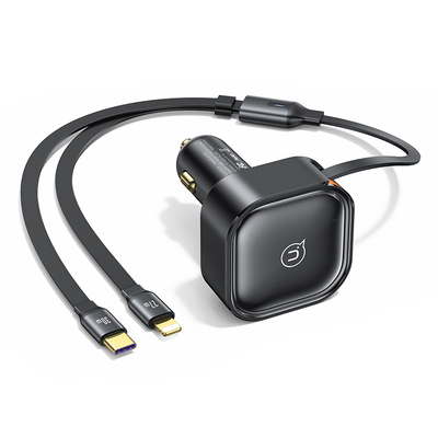 Product Φορτιστής Αυτοκινήτου Usams US-Cc219 Καλώδιο USB-C/Lightning 30W, Μαύρος base image