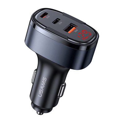 Product Φορτιστής Αυτοκινήτου Usams Us-CC257, Usb/USB-C/Lightning, 100W, Γκρι base image
