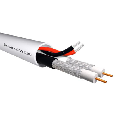 Product Καλώδιο CCTV Accordia CC-200, 2x Mini RG59/2x 0.50mm2, 75Ω, White, 100m base image