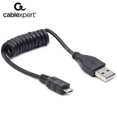 Product Καλώδιo USB Cablexpert COILED Micro 0.6m Black base image