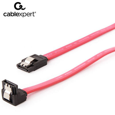 Product Καλώδιo Cablexpert SERIAL ATA III 10CM Data With 90 DEGREE BENT METAL CLIPS BULK base image