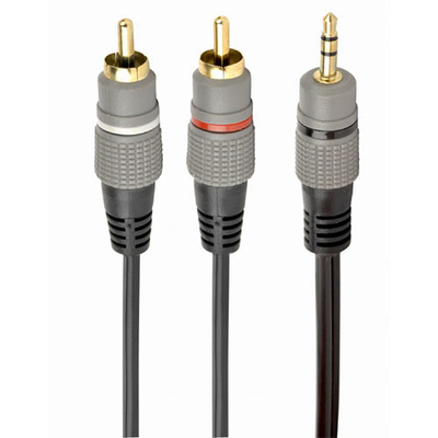 Product Καλώδιo 3,5mm Cablexpert Stereo PLUG to 2*RCA PLUGS 1,5M Gold-Plated base image