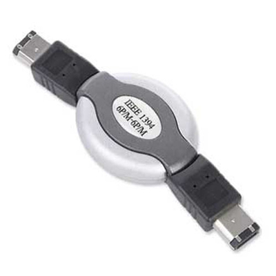 Product Καλώδιo FireWire Cablexpert RETRACTABLE (IEEE 1394) 6PM to 6PM GOLD PLATTED base image