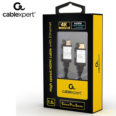 Product Καλώδιο HDMI Cablexpert 4K HIGH SPEED With Ethernet 'SELECT PLUS SERIES' 1,5M base image
