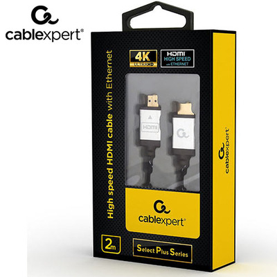 Product Καλώδιο HDMI Cablexpert 4K HIGH SPEED With Ethernet 'SELECT PLUS SERIES' 2M base image