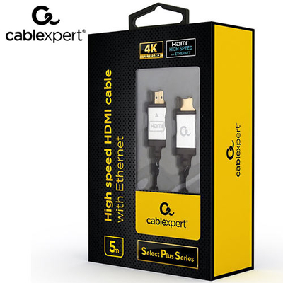 Product Καλώδιο HDMI Cablexpert 4K HIGH SPEED With Ethernet 'SELECT PLUS SERIES' 5M base image