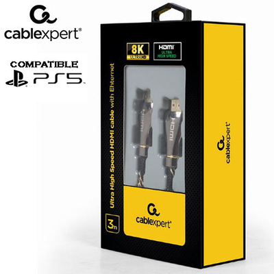 Product Καλώδιο HDMI Cablexpert Ultra High speed With Ethernet, 8K premium series, 3 m base image