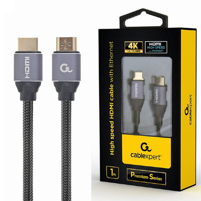 Product Καλώδιο HDMI Cablexpert HIGH SPEED 4K With Ethernet PREMIUM SERIES 1M base image