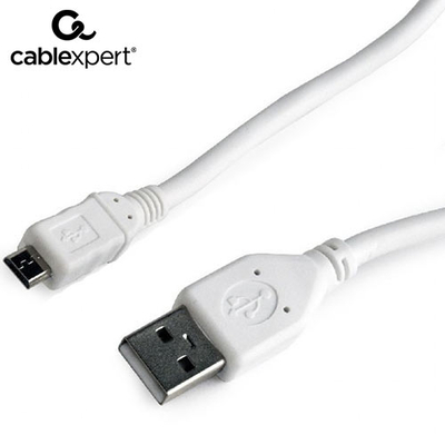 Product Καλώδιo USB Cablexpert Micro WHITE COLOR 1M base image