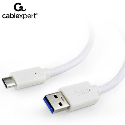 Product Καλώδιo USB Cablexpert 3.0 AM to Type-C 0.1M WHITE base image