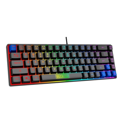 Product Πληκτρολόγιο Ενσύρματο Sparco Gaming Μεμβράνης GHOST USB RGB US Μαύρο base image