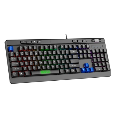 Product Πληκτρολόγιο Ενσύρματο Sparco Gaming Μεμβράνης STEALTH USB RGB US Μαύρο base image