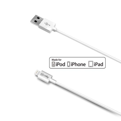 Product Καλώδιο USB Celly USB-A σε Lightning 2.4A 2m Λευκό USBIP52M base image