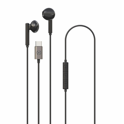 Product Handsfree Ακουστικά Celly Ενσύρματα Ψείρες USB-C Μαύρο UP1100TYPECBK base image