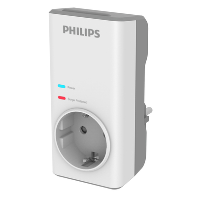 Product Μονόπριζο Ασφαλείας Philips CHP7010W/10, 1 θέση, 1140J, 16A, λευκός base image