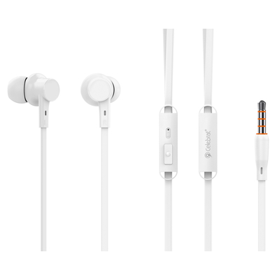 Product Handsfree Ακουστικά Celebrat με Μικρόφωνο G19, 3.5mm, 1.2m, λευκά base image