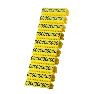 Product Clip Αρίθμηση Καλωδίων Powertech γράμμα C, Yellow, 10τεμ. base image