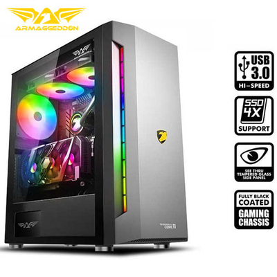 Product Κουτί Η/Υ Armaggeddon ATX Gaming with RGB LIGHT TESSARAXX CORE 11 Black base image