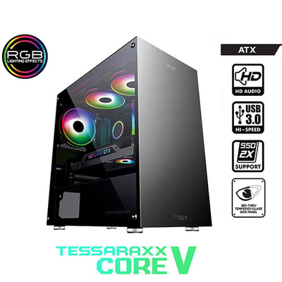 Product Κουτί Η/Υ Armaggeddon RGB ATX Gaming TESSARAXX CORE V Black base image