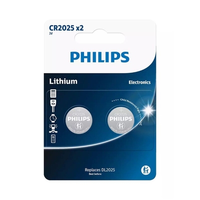 Product Μπαταρία Λιθίου Blister Philips CR2025P2/01GRS  base image