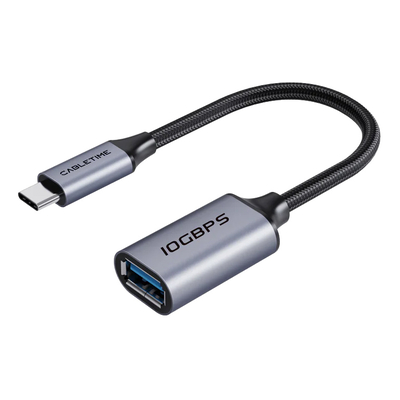 Product Αντάπτορας USB-C Cabletime σε USB CT-Cmaf10-Agl, 10Gbps, Γκρι base image