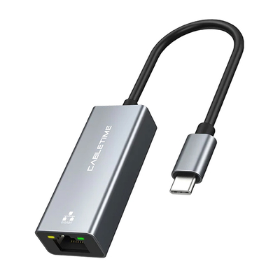 Product Αντάπτορας Δικτύου USB Cabletime USB-C σε RJ45 CT-CML1000, 1000Mbps, γκρι base image